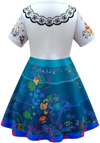 Vista 2 de Vowdicua Disfraz de Isabella para niñas vestido fantástico de verano de Mirabel