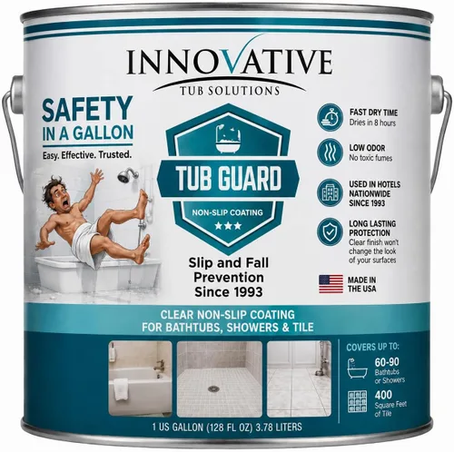 Vista 10 de Recubrimiento Antideslizante Tub Guard para Tina y Ducha - Secado Rápido y Ecológico - Blanco