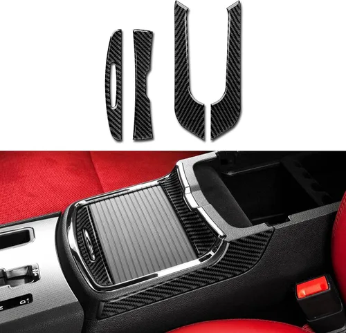 Vista 21 de Coche cambio cambio panel cubierta calcomanías para 2011 2012 2013 2014 Dodge cargador accesorios fibra carbono interior pegatinas