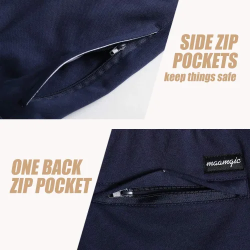 Vista 3 de maamgic Pantalones cortos deportivos para hombre, 5.5 pulgadas, cintura elástica, pantalones cortos de entrenamiento para hombre, pantalones cortos