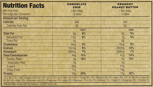 Vista 3 de Clif Bar Paquete variado, chispas de chocolate, mantequilla de maní crujiente, 2.4 oz. Barras nutricionales, 24