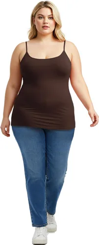 Vista 125 de Emmalise Camisola larga casual básica para mujer, con tirantes ajustables, top en capas