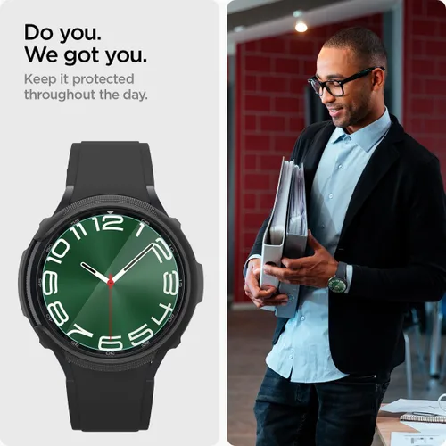 Vista 9 de Spigen GlasTR EZ FIT - Protector de pantalla para Galaxy Watch 6 Classic