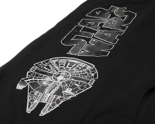 Vista 2 de STAR WARS The Millennium Falcon Print - Pantalones de descanso para hombre Negro