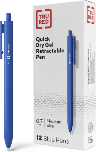 Vista 13 de STAPLES TRU RED Bolígrafos de gel retráctiles, punta media de 0.028 in, colores de tinta surtidos, paquete de 5 bolígrafos de secado rápido
