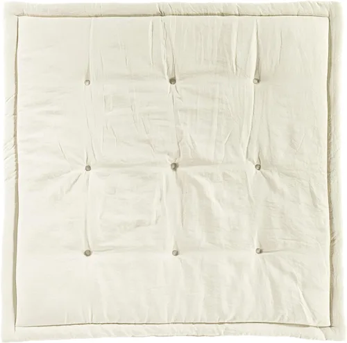 Vista 6 de Lush Decor Alfombra de juego cuadrada para bebé con borde, 36 x 36 pulgadas, neutro