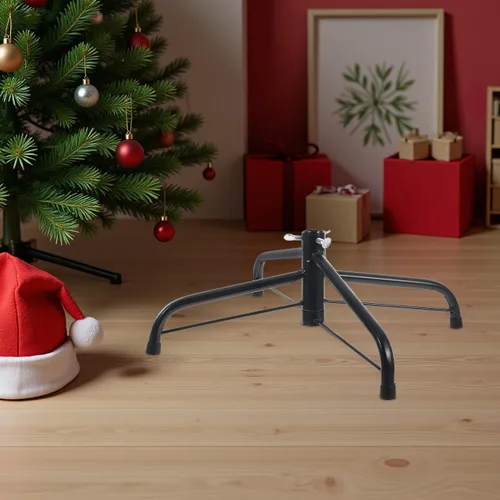 Vista 7 de Happyyami Soporte de Árbol de Navidad Artificial de 35cm, Soporte Plegable para Decoraciones