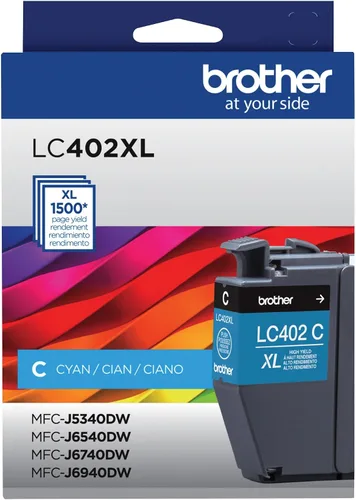 Vista 11 de Brother Cartucho de tinta negro LC402BK de rendimiento estándar genuino