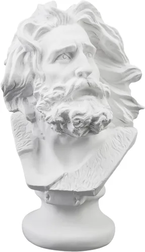 Vista 11 de Escultura de resina blanca, figura de réplica de arte clásico para decoración de estantes de oficina en casa, adorno de modelo de boceto estético