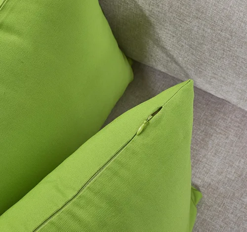Vista 5 de TangDepot - Funda de almohada decorativa de algodón sólido, 12 x 12 pulgadas, verde manzana