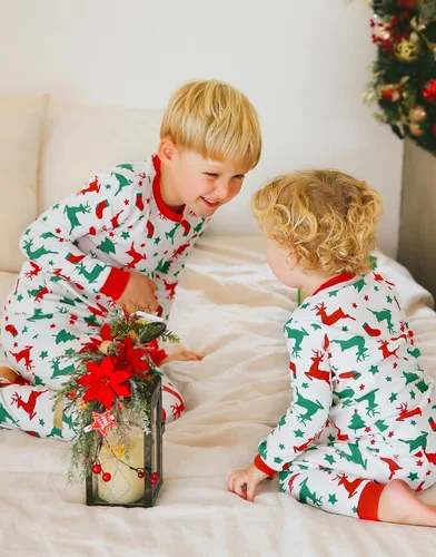 Vista 89 de VAENAIT BABY Infant Toddler Kids Adult Couple Family Matching Women Men Christmas Pjs Xmas Holiday Buffalo Plaid Pajama Set