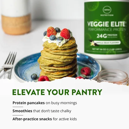 Vista 6 de MRM Nutrition Veggie Elite Performance Proteína Sabor a vainilla Proteína a base de plantas Fácil de digerir Con BCAA Vegano + sin gluten