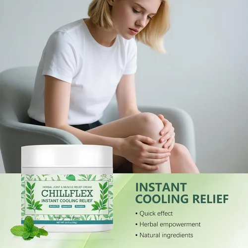 Vista 3 de CHILLFLEX - Crema calmante de mentol, paquete de 2 unidades, 3.5 onzas, actividades articulares en todo el cuerpo, ungüento calmante refrescante