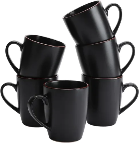 Vista 40 de famiware Venus - Tazas de café para 4, juego de tazas de 12 onzas, taza para beber con asa para café, té, cacao, leche, carbón
