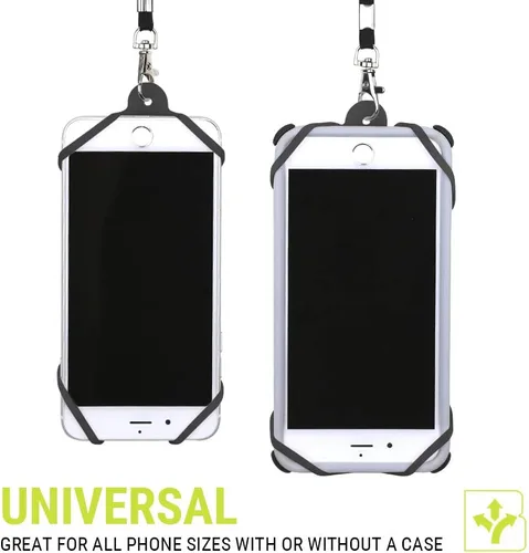 Vista 6 de Gear Beast Cordón universal cruzado para teléfono celular, compatible con iPhone, Galaxy y la mayoría de los teléfonos inteligentes, soporte