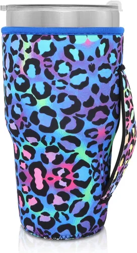 Vista 38 de Fundas Aislantes de Neopreno Portavasos con Asa para Vasos Tumbler de 20oz, Funda Reutilizable para Café Helado Para Tazas de Café de 30oz - 32oz