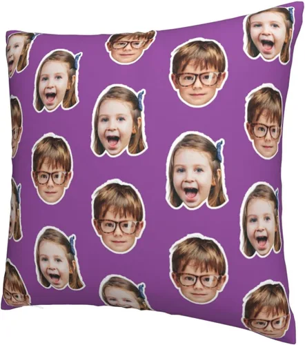 Vista 2 de Funda de almohada personalizada con nombre de foto, regalos personalizados para mamá, papá, hombres, mujeres, él, ella, fundas de cojín