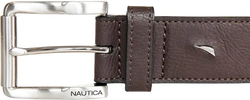 Vista 3 de Nautica Men's Casual Padded Leather Belt with Signature Ornament