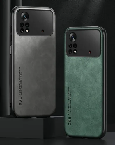 Vista 2 de Kepuch Funda Silklike para Xiaomi Poco X4 Pro 5G - Cubierta Parachoques Placa De Metal Incorporada Para Xiaomi Poco X4 Pro 5G - Verde Seda-Verde