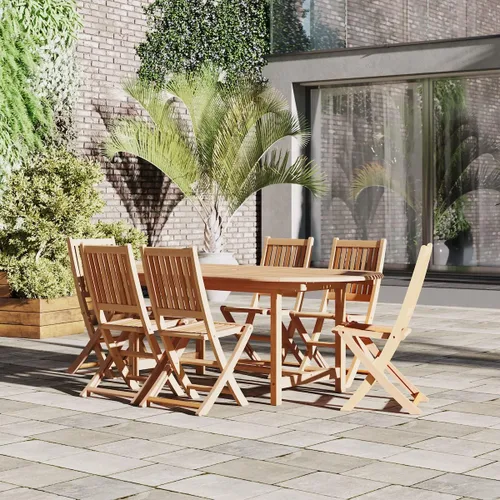 Vista 13 de Amazonia Teak Budapest - Juego de comedor rectangular de teca (7 piezas)