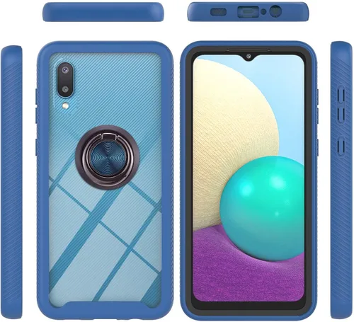 Vista 79 de Funda compatible con Xiaomi Poco X3 NFC, compatible con Xiaomi Poco X3 Pro/Poco X3 Ring Stand 3 en 1, color negro