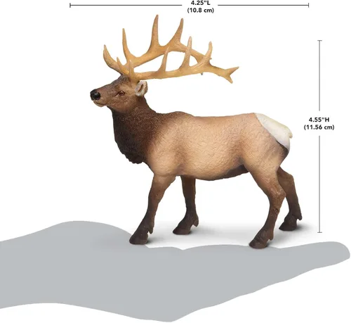 Vista 3 de Safari Ltd. Figura de toro de alce – Figura detallada de modelo de plástico de 4.75 pulgadas – Divertido juguete educativo para niños, niñas y niños
