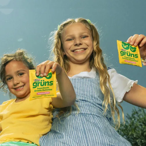 Vista 9 de Gruns Multivitamínico para niños, gomitas Super Greens, más de 20 vitaminas y minerales, espirulina, clorella, alfalfa, fibra prebiótica