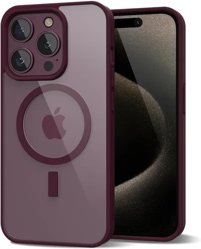 Vista 53 de oakxco Funda magnética transparente compatible con Magsafe, bonita funda delgada y transparente de poliuretano termoplástico no amarillenta, carcasa