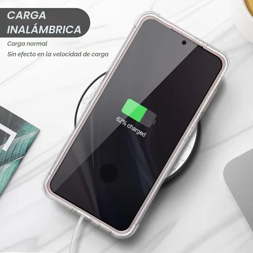 Vista 6 de SURITCH Funda transparente para Samsung Galaxy S21 de 6.2 pulgadas, [protector de pantalla integrado] carcasa rígida protectora de cuerpo