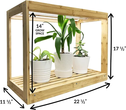 Vista 2 de Ferry-Morse - Moderna casa de cultivo LED de bambú para interiores