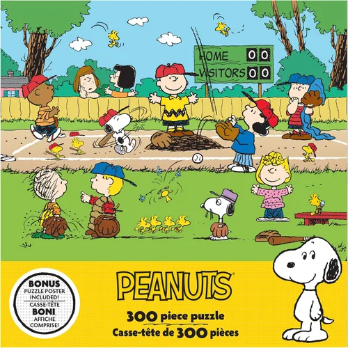 Vista 4 de RoseArt - Peanuts - Baseball - Rompecabezas de 300 piezas para adultos