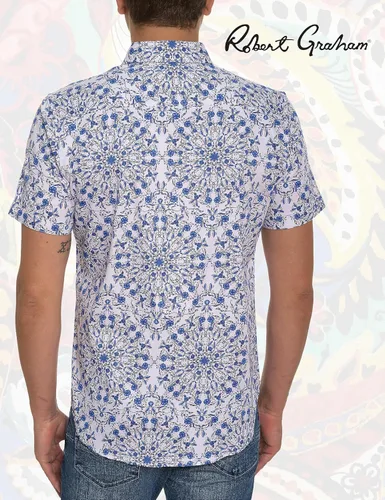 Vista 4 de Robert Graham Men's Andaz Short-Sleeve Button-Down Shirt