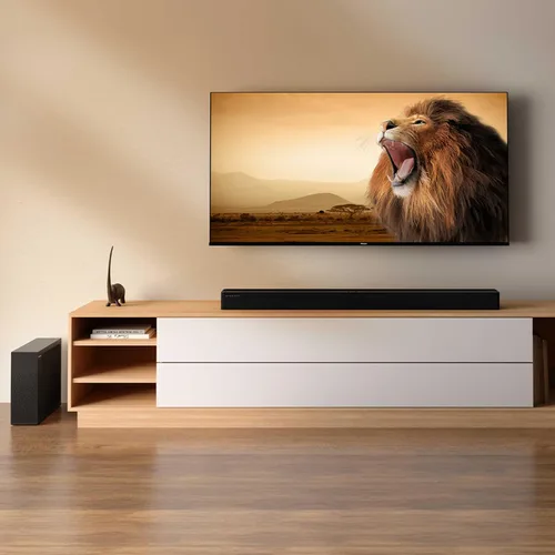Vista 10 de Hisense HS2100 - Barra de sonido de 2.1 canales con subwoofer inalámbrico, Dolby Audio, DTS Virtual:X, HDMI ARC, Bluetooth 5.3, control remoto, 6