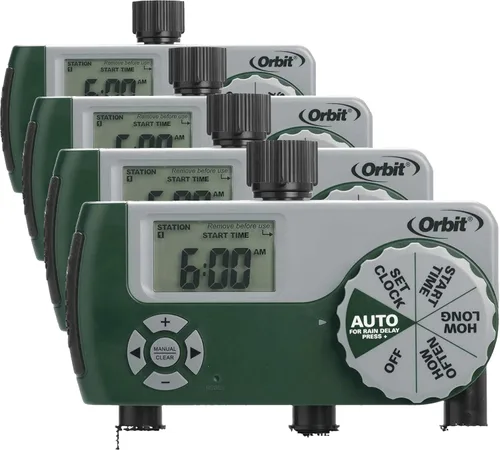 Vista 13 de Orbit 62061Z temporizador de manguera de riego digital programable de 1 salida Funciona con pilas con pantalla LCD, retardo de lluvia integrado