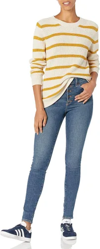 Vista 4 de Goodthreads Suéter de algodón con cuello redondo para mujer
