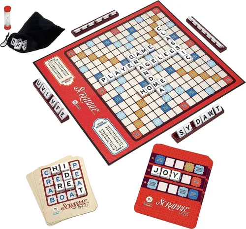 Vista 2 de Juegos de palabras Joy for All para personas mayores - Scrabble clásico y bingo - Fáciles de leer y agarrar - Juegos de mesa para adultos mayores