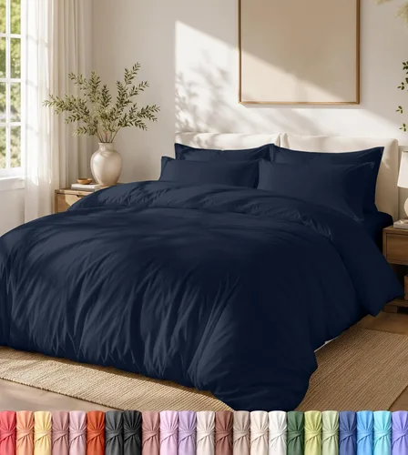 Vista 13 de Utopia Bedding Juego de funda de edredón con fundas de almohada, funda de edredón de 2 piezas con cierre de cremallera, 1 funda de edredón con 1