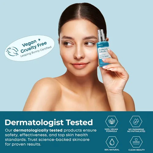 Vista 6 de Envy Suero de ácido hialurónico para la cara, limpieza de poros, estiramiento e hidratación de la piel, probado por dermatólogos, suero facial