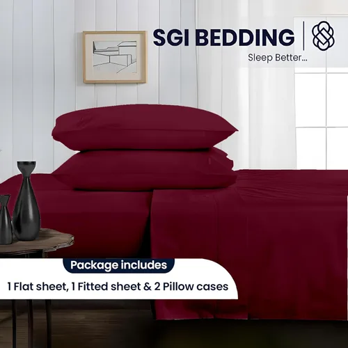 Vista 2 de SGI bedding Juego de sábanas de 1000 hilos California King - 100% de sábanas de algodón egipcio – Ropa de cama de lujo de bolsillo profundo de 16