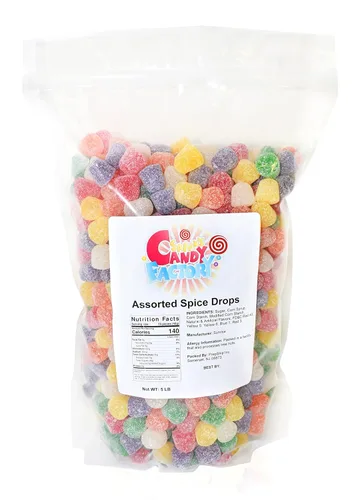 Vista 10 de Sarah's Candy Factory Caramelos surtidos de gotas de especias en bolsa resellable, 2.5 libras