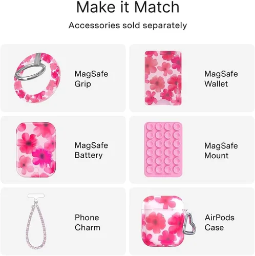 Vista 803 de VELVET CAVIAR Funda para iPhone 15, compatible con MagSafe, probada contra caídas de 10 pies, fundas protectoras de diseño, leopardo color rosa