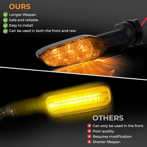 Vista 5 de Luces de señal de giro para motocicletas, compatibles con Yamaha YZF R6 R1 R3 R7 MT09 MT07 Tenere 700 XJ6 Tracer 900 FZ25 FZ6 FZ1 MT-03