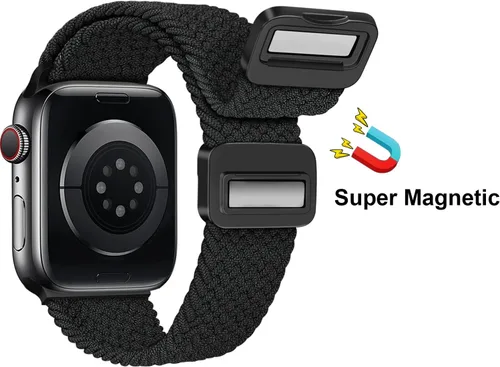 Vista 2 de MroTech Sport Solo Loop, compatible con correas de Apple Watch de 1.61, 1.57, 1.496 pulgadas, para mujeres y hombres, correa trenzada de nailon