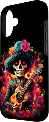 Vista 2 de iPhone 16 Sugar Skull Day of the DEAD Dia de Los Muertos Mariachi Case