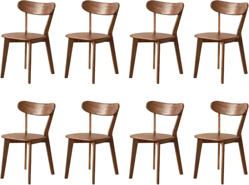 Vista 15 de Sillas de comedor 100% de madera maciza de roble - Sillas de cocina, silla de estudio de diseño moderno clásico para una vida elevada (Negro-1)