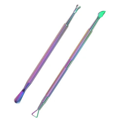 Vista 8 de Empujador de Cutículas y Removedor de Esmalte de Uñas de Acero Inoxidable, Juego de Herramientas de Manicura Gel, Herramienta de Pelado y Raspado