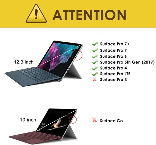 Vista 2 de MoKo Microsoft Surface Pro 7 / Pro 6 / Pro 5 / Pro 2017 / Pro 4 / Pro LTE - Funda protectora resistente todo en uno con soporte para bolígrafo