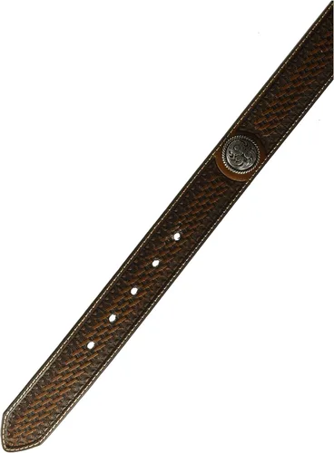 Vista 3 de Ariat Cinturón de concho circular con sello de cesta para hombre