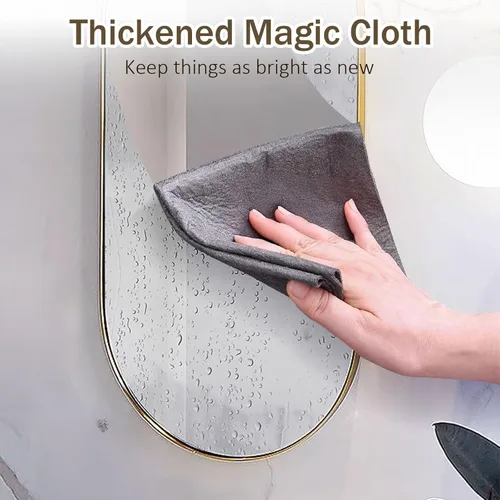 Vista 7 de Paño de limpieza mágico grueso, paño de limpieza de microfibra reutilizable, sin rayas, multiusos, no raya, para cocina, ventanas, espejo, vidrio, 10
