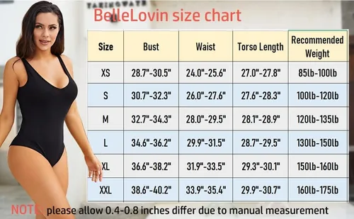Vista 6 de BelleLovin Body sin mangas con cuello redondo para mujer
